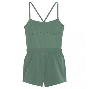 PINK Victoria's Secret Sz S Ultimate Runsie Light Green Athletic Romper